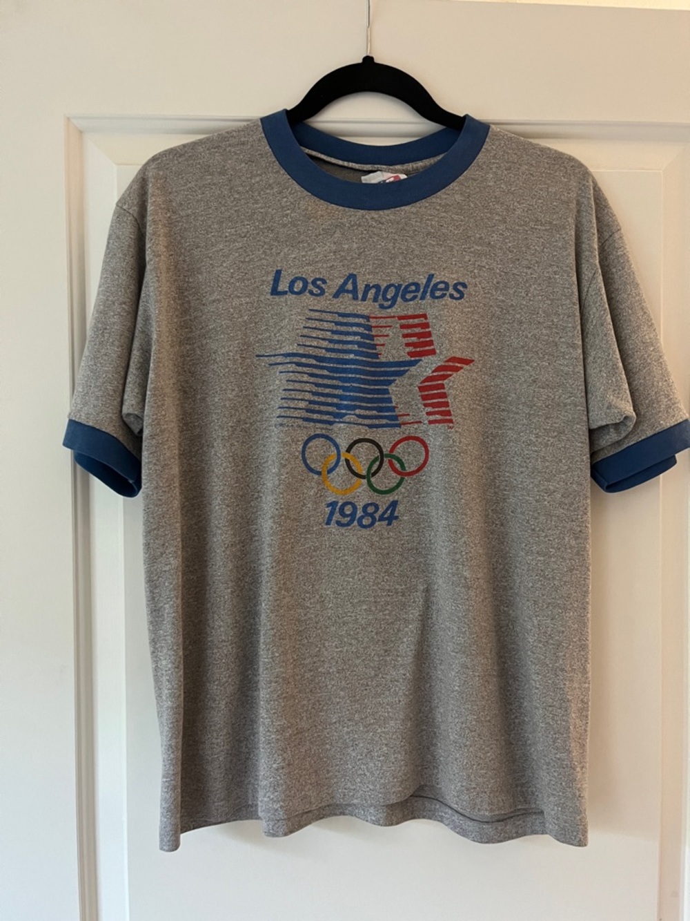 VTG 80s Levi’s 1984 Los Angeles Olympics Ringer Tee - Size L EUC